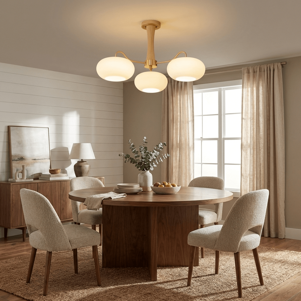 Brass and Wood Persimmon Chandelier-Lighting > Chandeliers & Pendant Lights-casanuva-casanuva