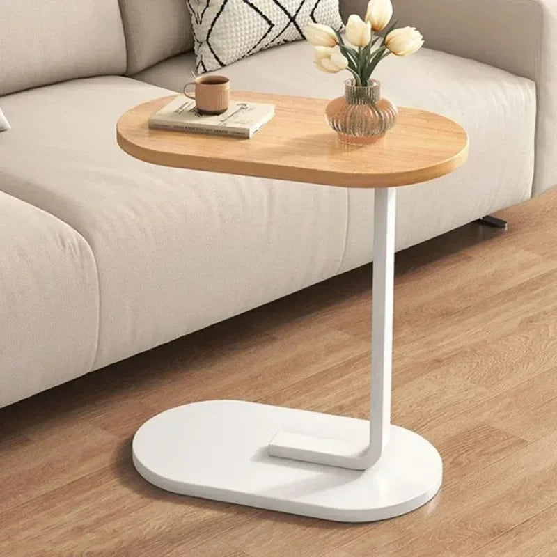 C Shaped Side Table Compact Lightweight Modern Design for Living Room-Furniture > Side Tables-casanuva-casanuva
