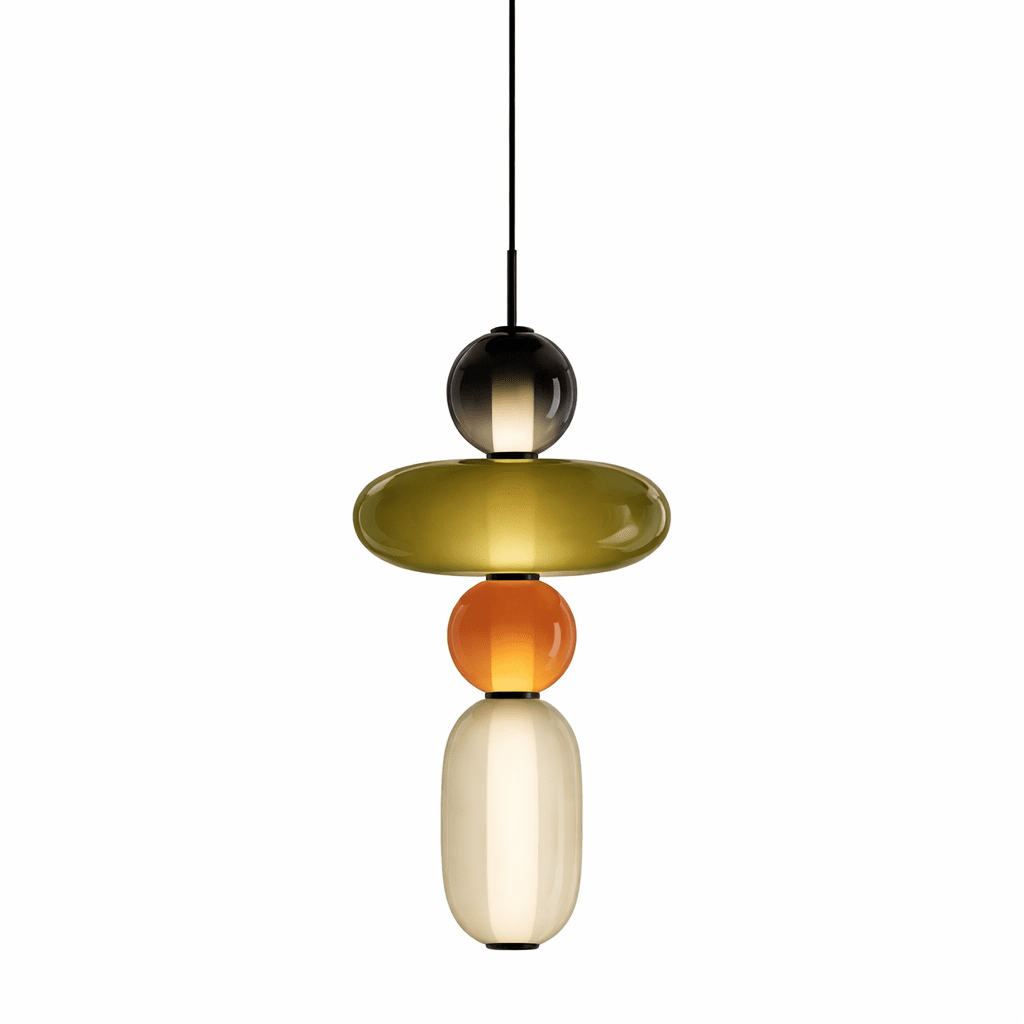 Candied Glass Pendant Light Fixture-Lighting > Pendant Lights-casanuva-18cmx56cm-Warm Light-Colorful-casanuva