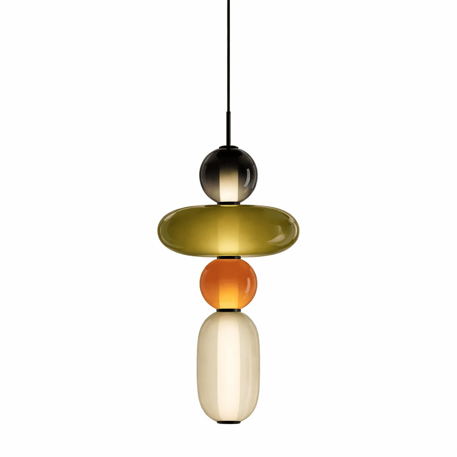 Candied Glass Pendant Light Fixture-Lighting > Pendant Lights-casanuva-18cmx56cm-Warm Light-Colorful-casanuva