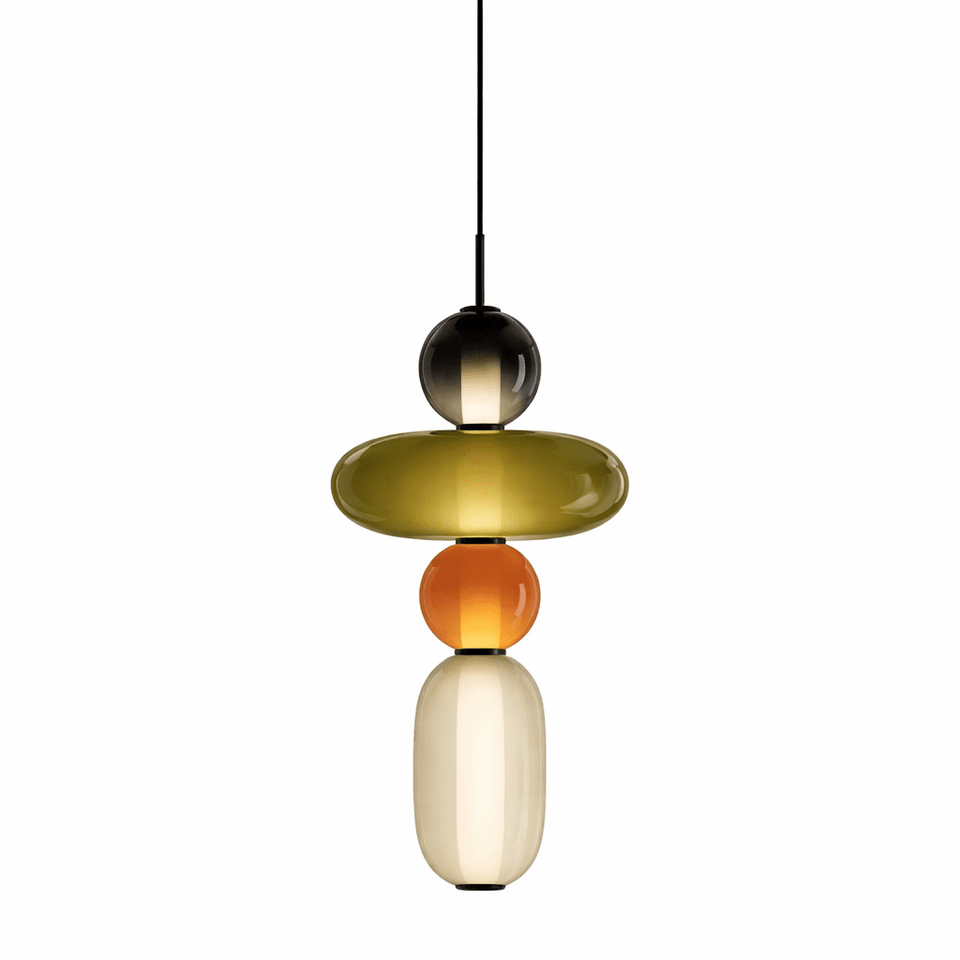 Candied Glass Pendant Light Fixture-Lighting > Pendant Lights-casanuva-18cmx56cm-Warm Light-Colorful-casanuva