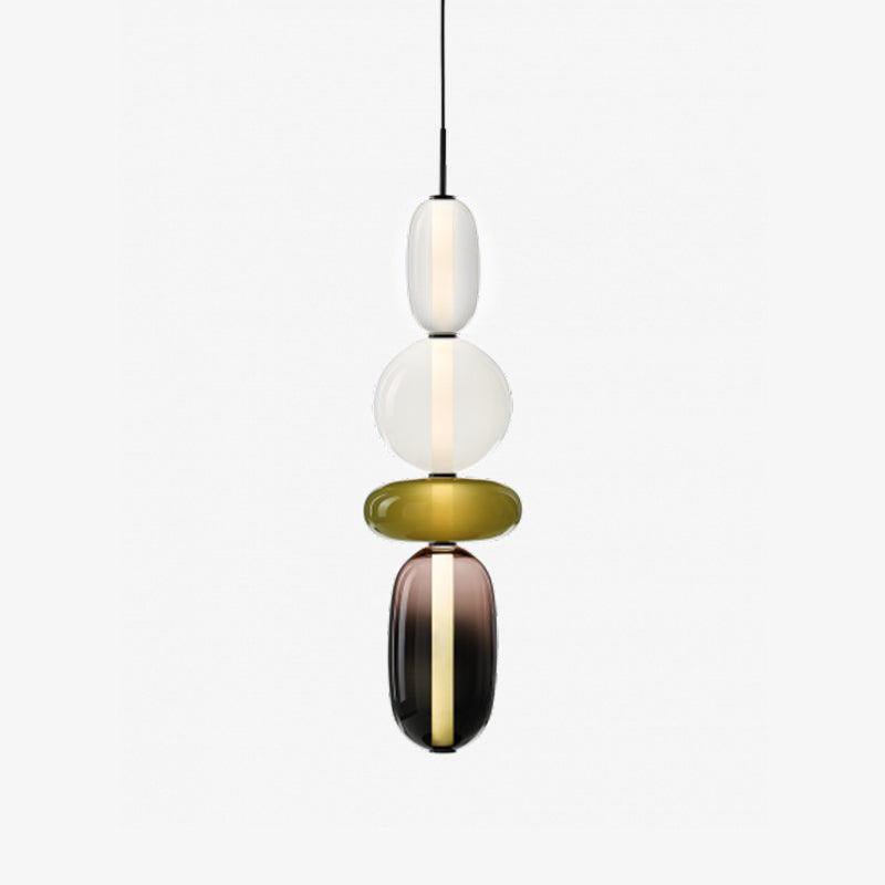 Candied Glass Pendant Light Fixture-Lighting > Pendant Lights-casanuva-18x76cm-Warm Light-Colorful-casanuva