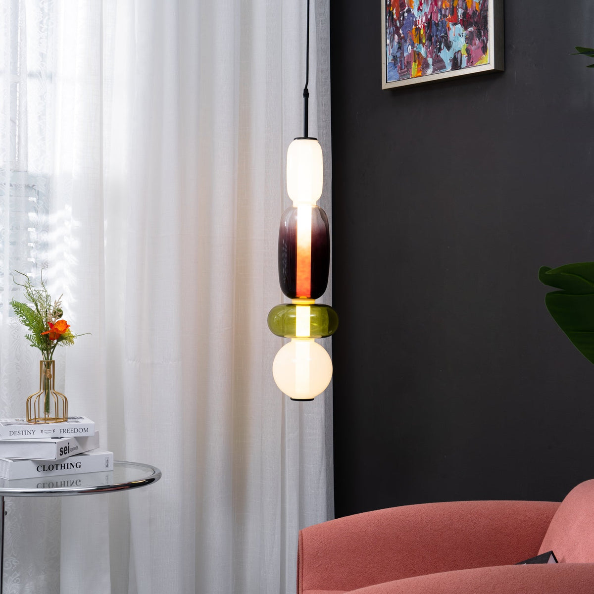 Candied Glass Pendant Light Fixture-Lighting > Pendant Lights-casanuva-casanuva
