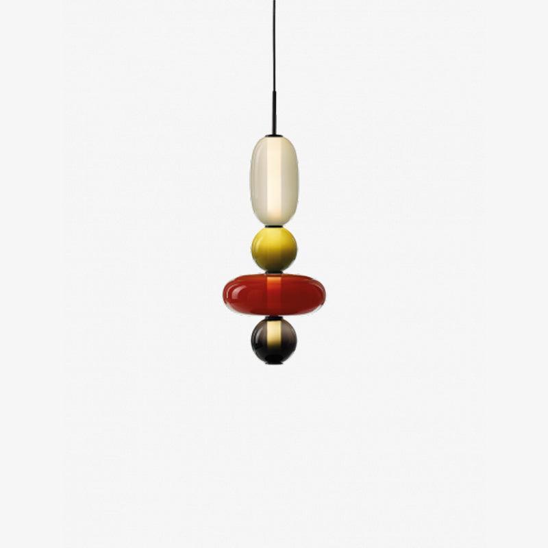 Candied Glass Pendant Light Fixture-Lighting > Pendant Lights-casanuva-Ø18cmx56cm-Warm Light-Colorful-casanuva