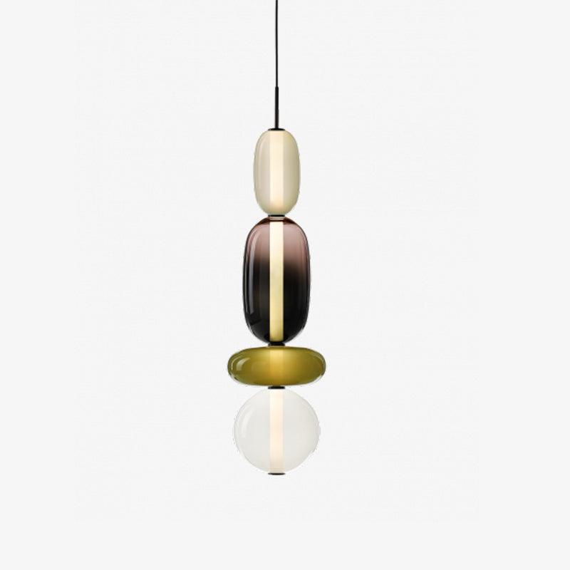 Candied Glass Pendant Light Fixture-Lighting > Pendant Lights-casanuva-Ø18cmx76cm-Warm Light-Colorful-casanuva
