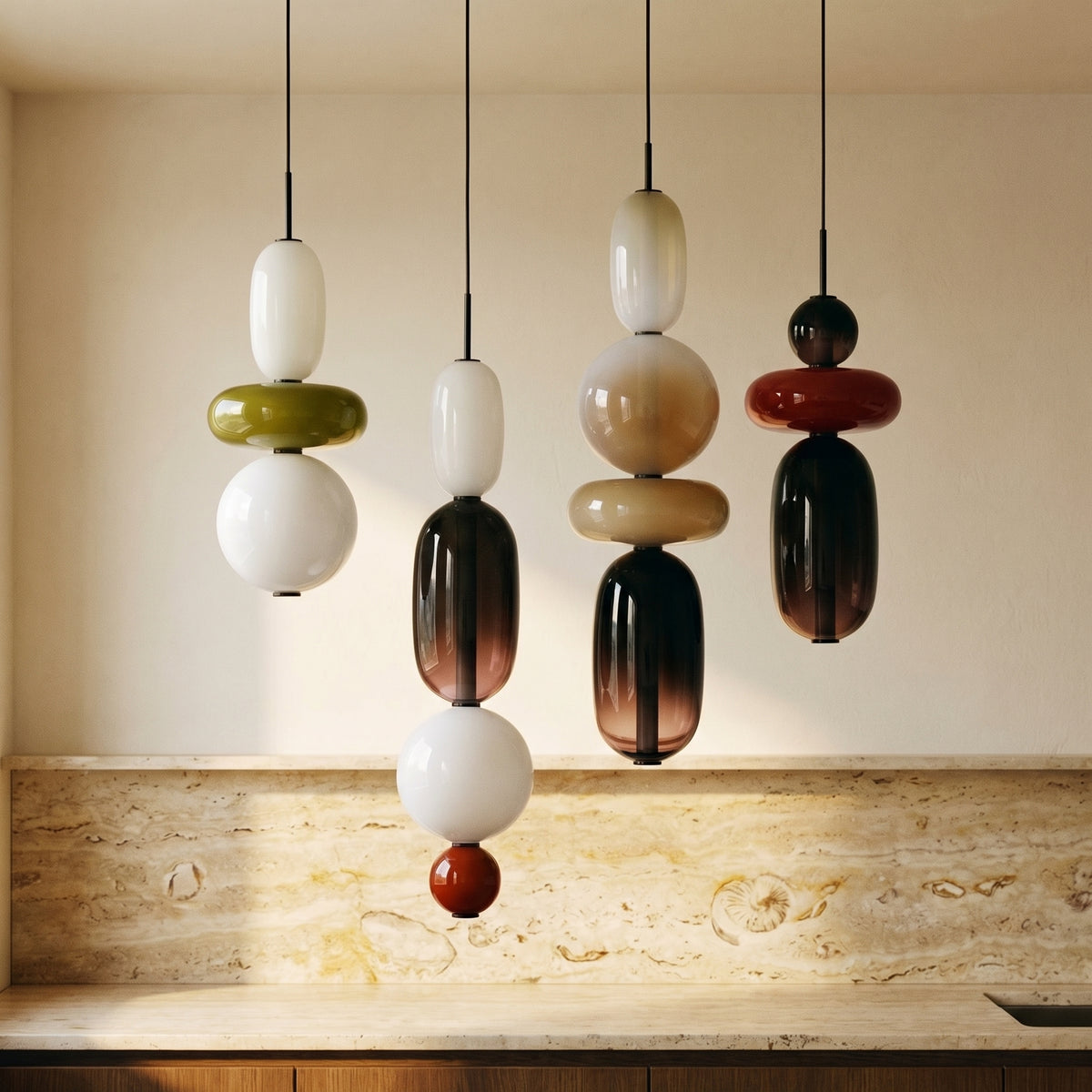 Candied Glass Pendant Light Fixture-Lighting > Pendant Lights-casanuva-casanuva