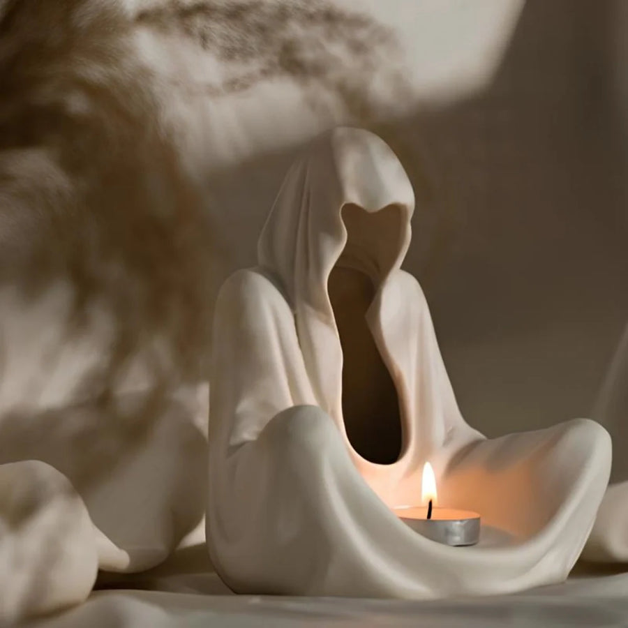 Candle Holder Ashcloak Design-Home Decor > Candle Holders-casanuva-Moonlight White-casanuva