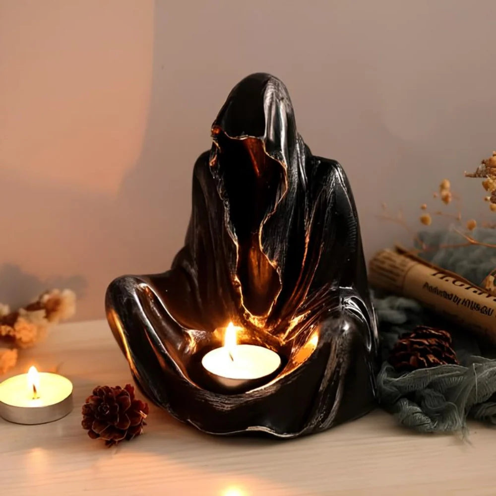 Candle Holder Ashcloak Design-Home Decor > Candle Holders-casanuva-Obsidian Silver-casanuva
