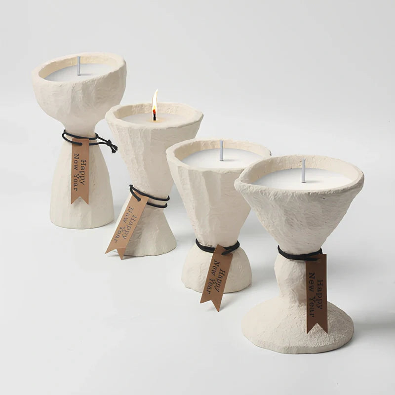 Candle Holder Stone Finish-Home Decor > Candle Holders-casanuva-casanuva