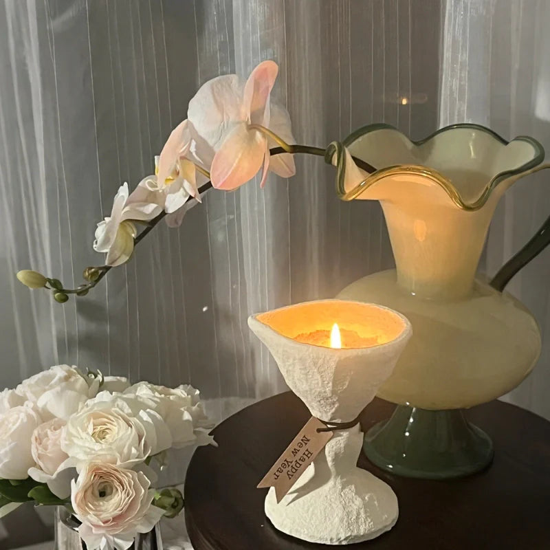 Candle Holder Stone Finish-Home Decor > Candle Holders-casanuva-casanuva