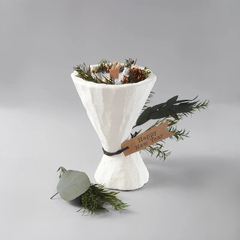 Candle Holder Stone Finish-Home Decor > Candle Holders-casanuva-Goblet-casanuva