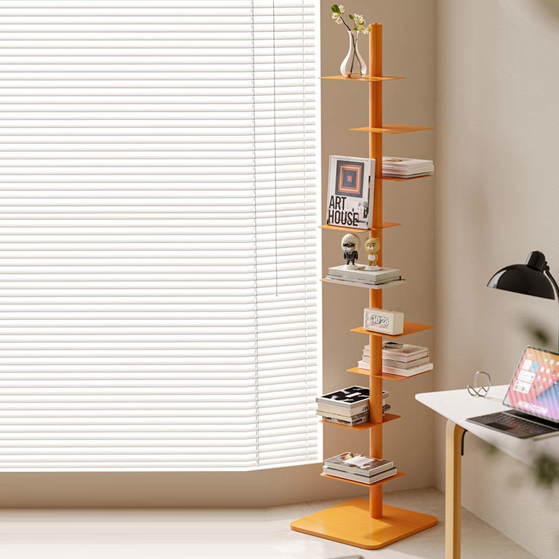 Carbon Steel Spiral Bookshelf 9-Tier Corner Display Rack for Home Office-Furniture > Bookshelves-casanuva-casanuva