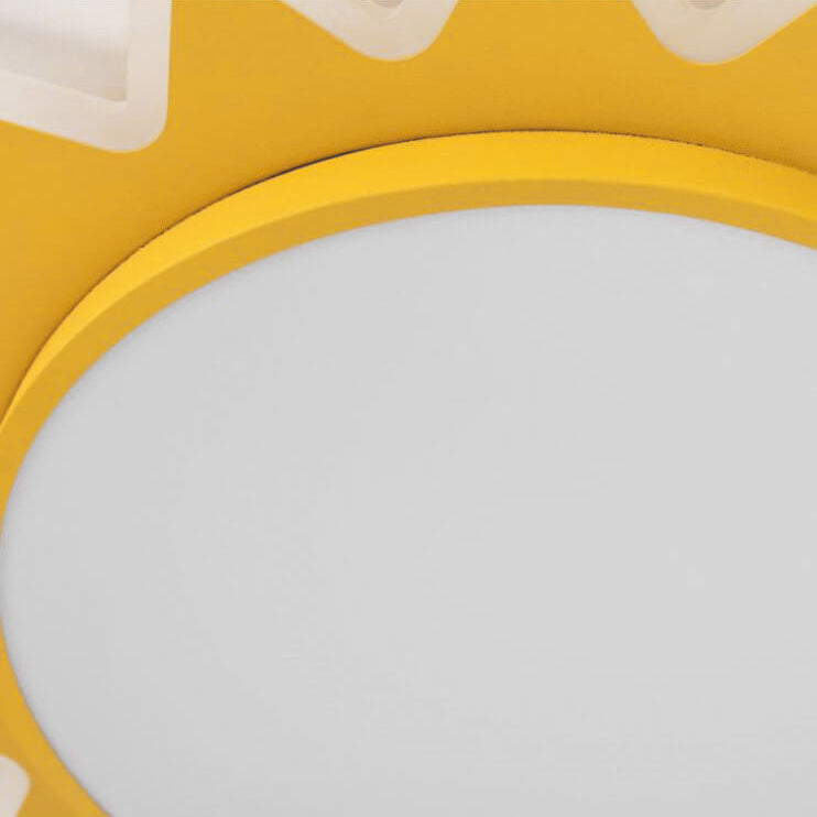 Cartoon Sun Shaped LED Ceiling Light Flush Mount Fixture-Lighting > Ceiling Lights-casanuva-casanuva