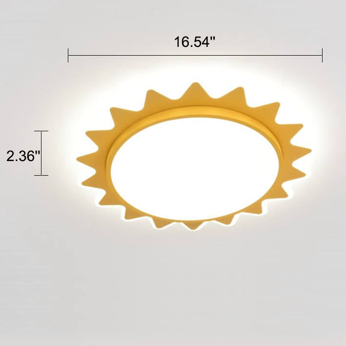 Cartoon Sun Shaped LED Ceiling Light Flush Mount Fixture-Lighting > Ceiling Lights-casanuva-casanuva