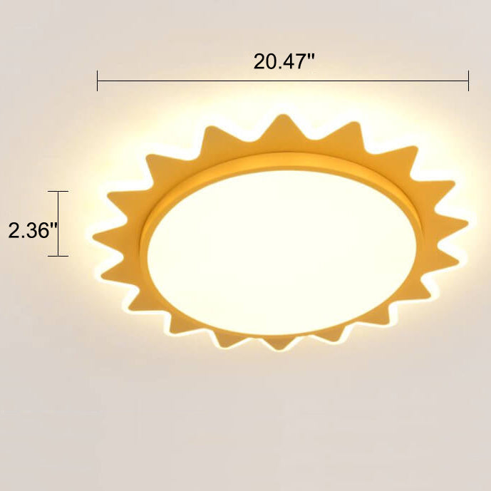 Cartoon Sun Shaped LED Ceiling Light Flush Mount Fixture-Lighting > Ceiling Lights-casanuva-casanuva