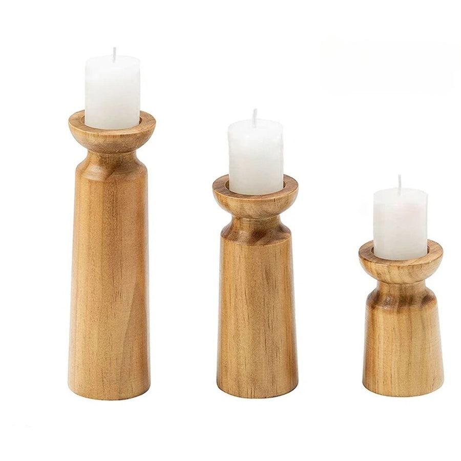Carved Wooden Candle Holders Heirloom Quality-Home Decor > Candle Holders-casanuva-casanuva