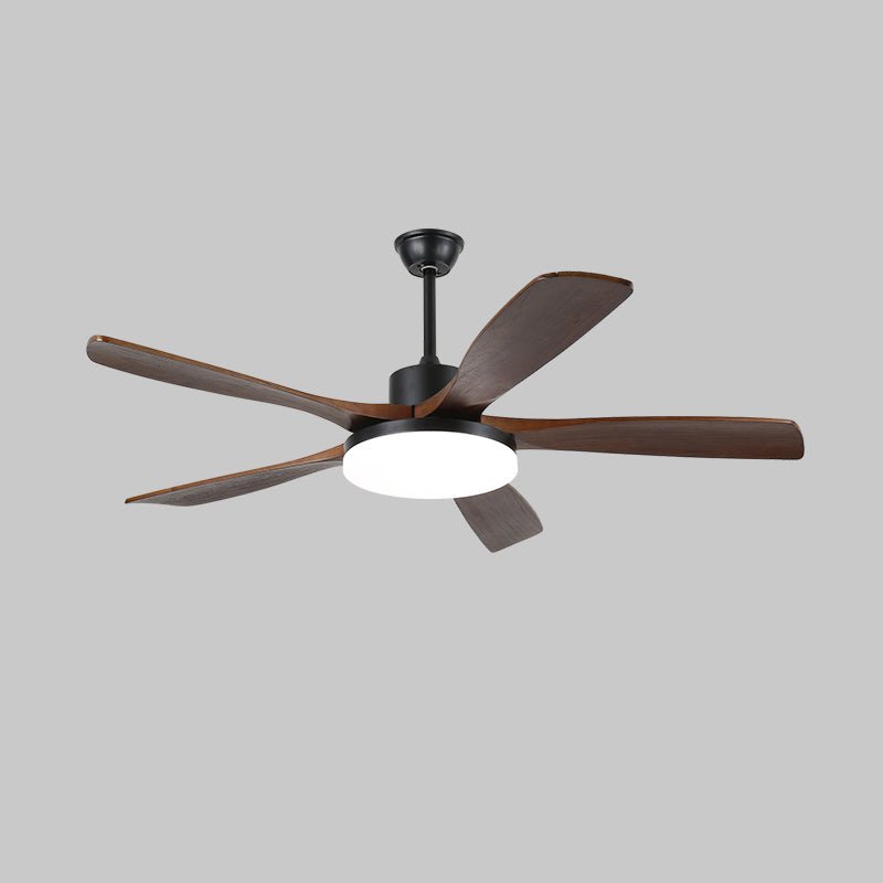 Ceiling Fan Light 48 Inch 52 Inch Keltis-Lighting > Ceiling Lights-casanuva-52" x H 11.8"-Walnut Wood-Three-Color Changing-casanuva