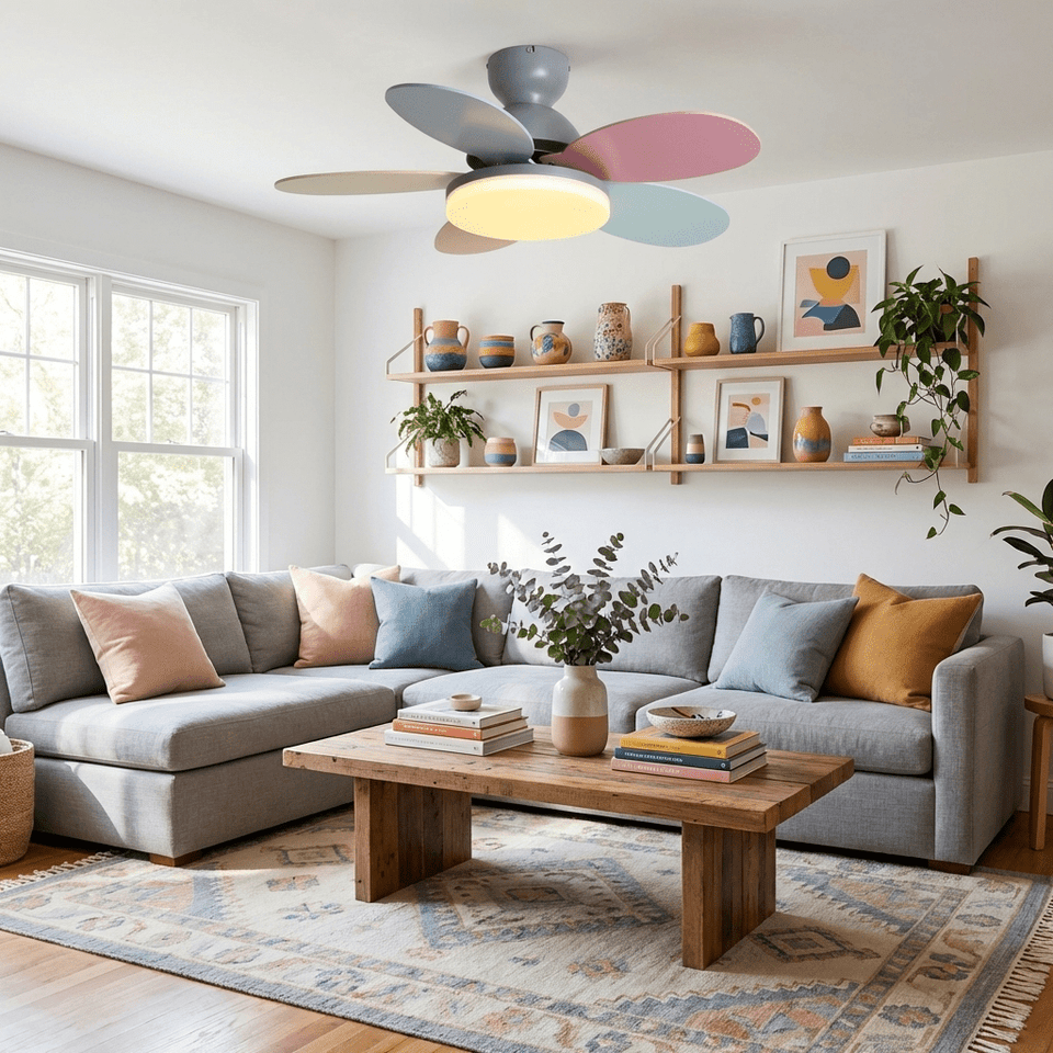 Ceiling Fan Light with Dimmable LED and Modern Design-Lighting > Ceiling Lights-casanuva-casanuva