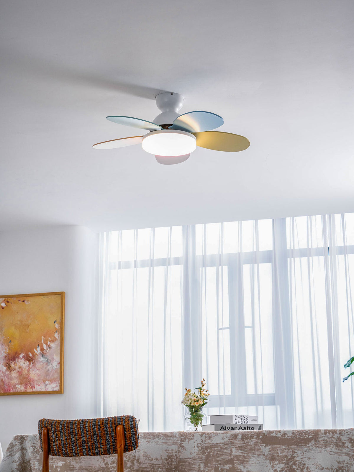 Ceiling Fan Light with Dimmable LED and Modern Design-Lighting > Ceiling Lights-casanuva-casanuva