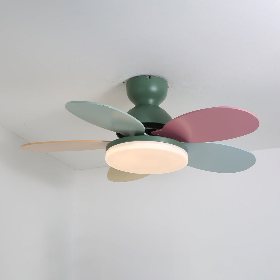 Ceiling Fan Light with Dimmable LED and Modern Design-Lighting > Ceiling Lights-casanuva-Green & Colourful 90c...-3-Color Changeable-casanuva