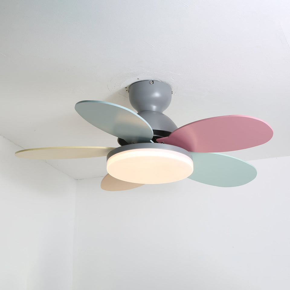 Ceiling Fan Light with Dimmable LED and Modern Design-Lighting > Ceiling Lights-casanuva-Grey & Colourful 90cm...-3-Color Changeable-casanuva