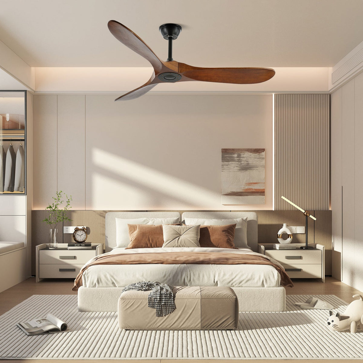 Ceiling Fan with Remote Control and Energy Efficient Design-Lighting > Ceiling Lights-casanuva-casanuva