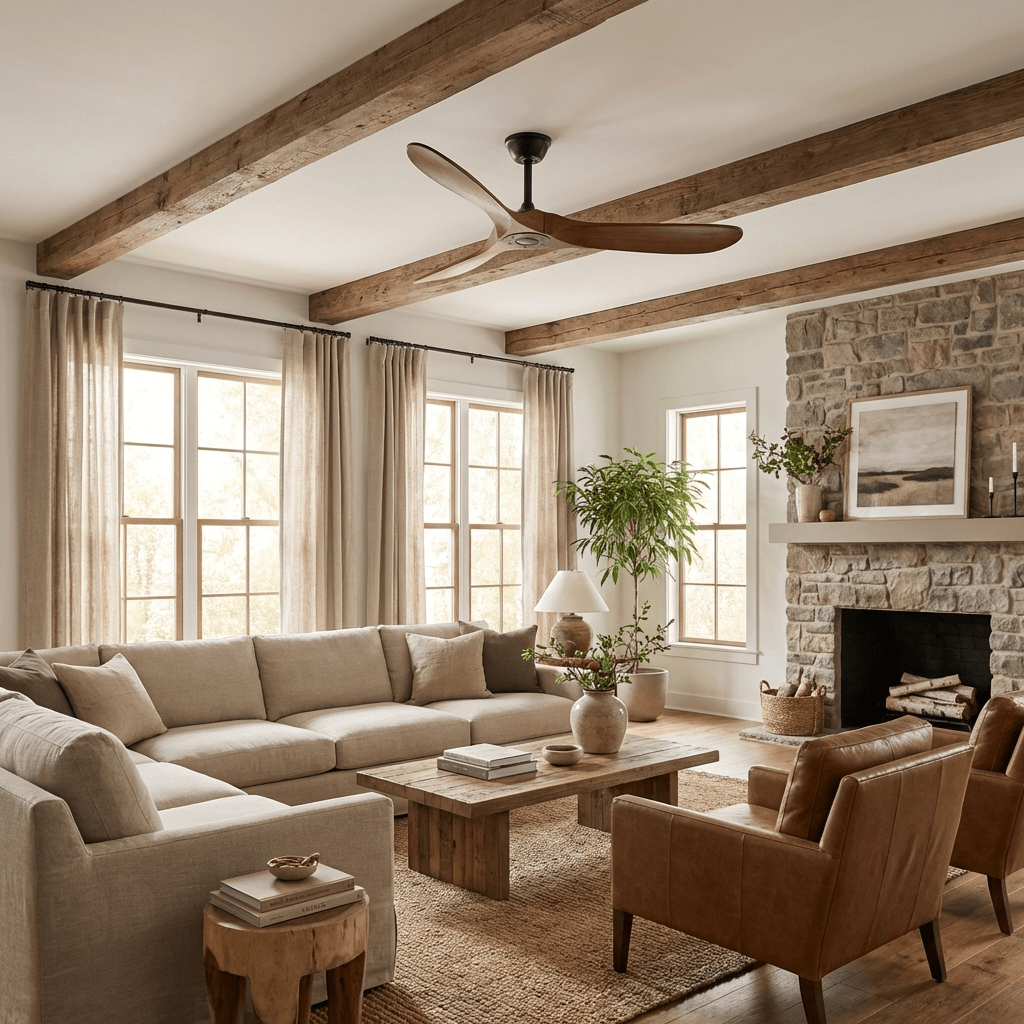Ceiling Fan with Remote Control and Energy Efficient Design-Lighting > Ceiling Lights-casanuva-casanuva