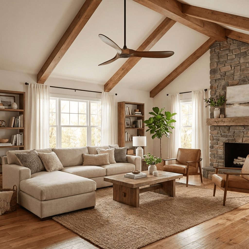 Ceiling Fan with Remote Control and Energy Efficient Design-Lighting > Ceiling Lights-casanuva-casanuva