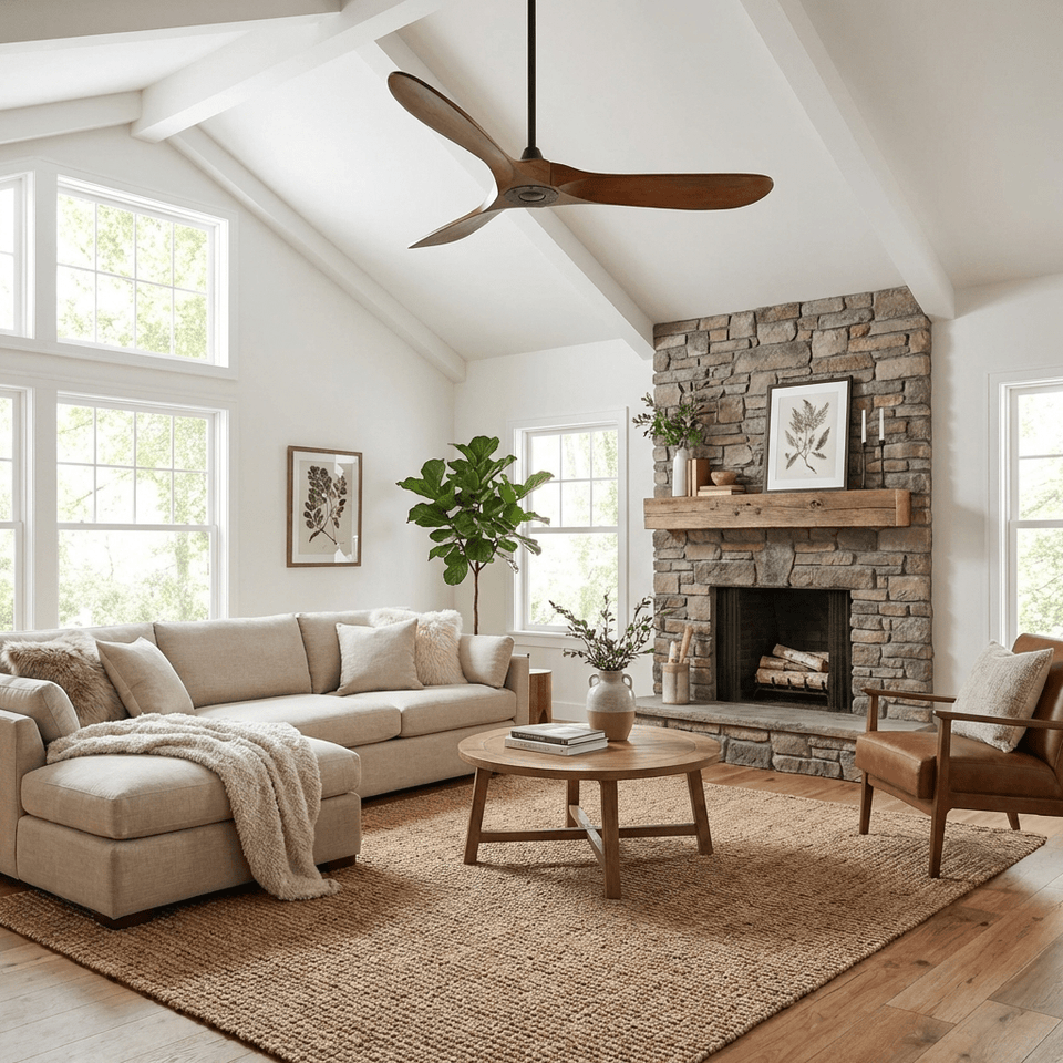 Ceiling Fan with Remote Control and Energy Efficient Design-Lighting > Ceiling Lights-casanuva-casanuva