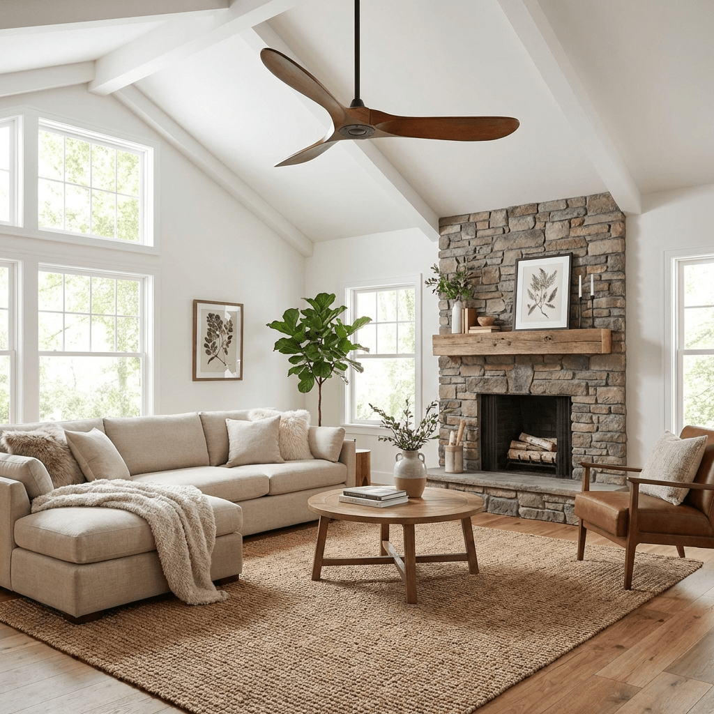 Ceiling Fan with Remote Control and Energy Efficient Design-Lighting > Ceiling Lights-casanuva-casanuva