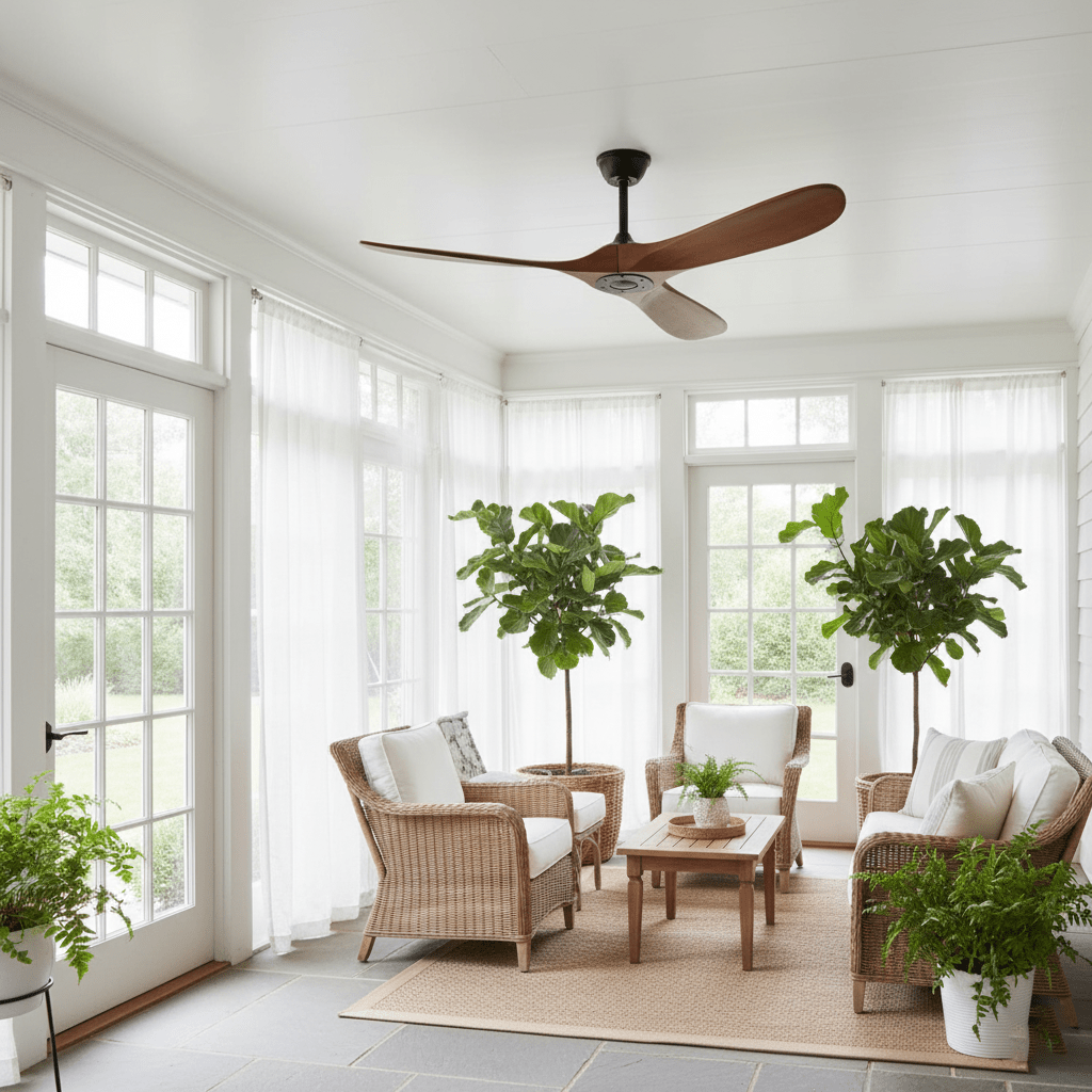 Ceiling Fan with Remote Control and Energy Efficient Design-Lighting > Ceiling Lights-casanuva-casanuva