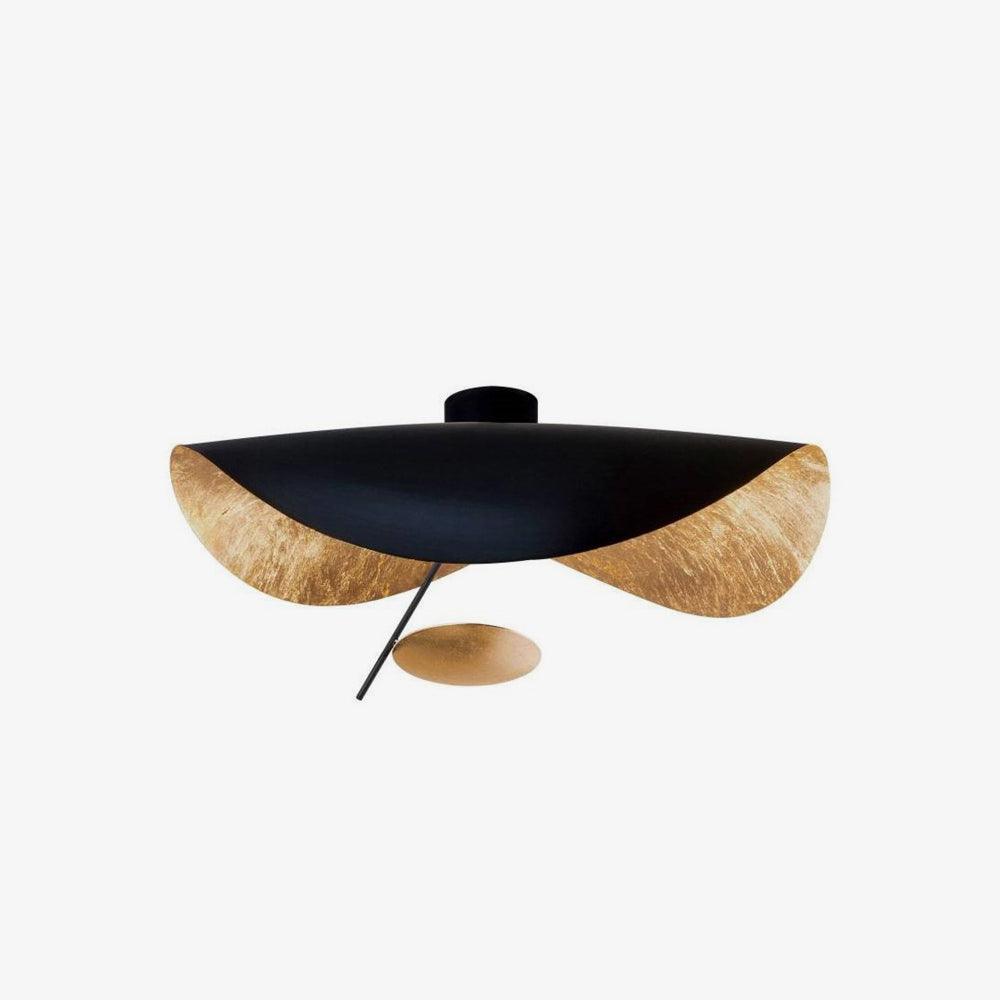 Ceiling Light Fixture Modern Design LED-Lighting > Ceiling Lights-casanuva-15.7" x H 12.2"-Black Gold-Warm Light-casanuva