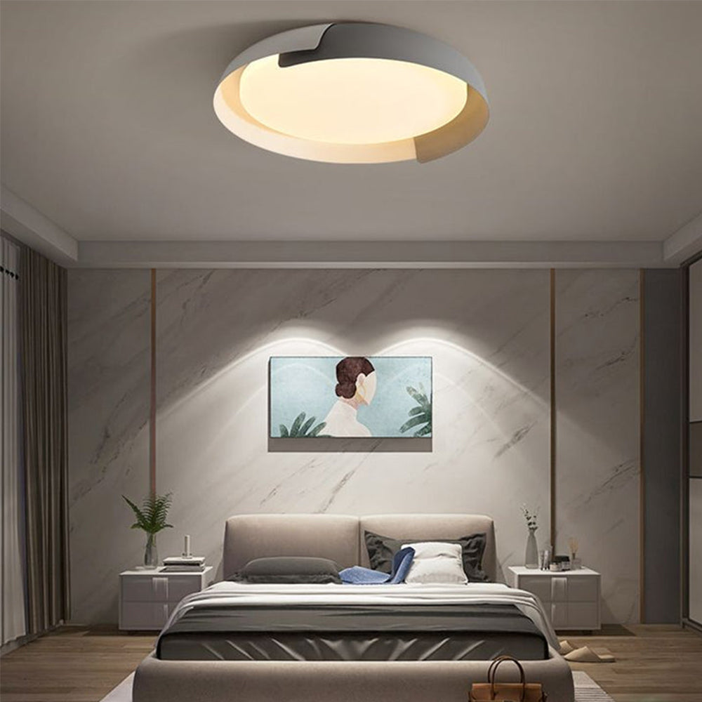 Ceiling Light Fixture for Bedroom LED Modern Design-Lighting > Ceiling Lights-casanuva-White & Gray-D46*H10cm-Cold Light-casanuva