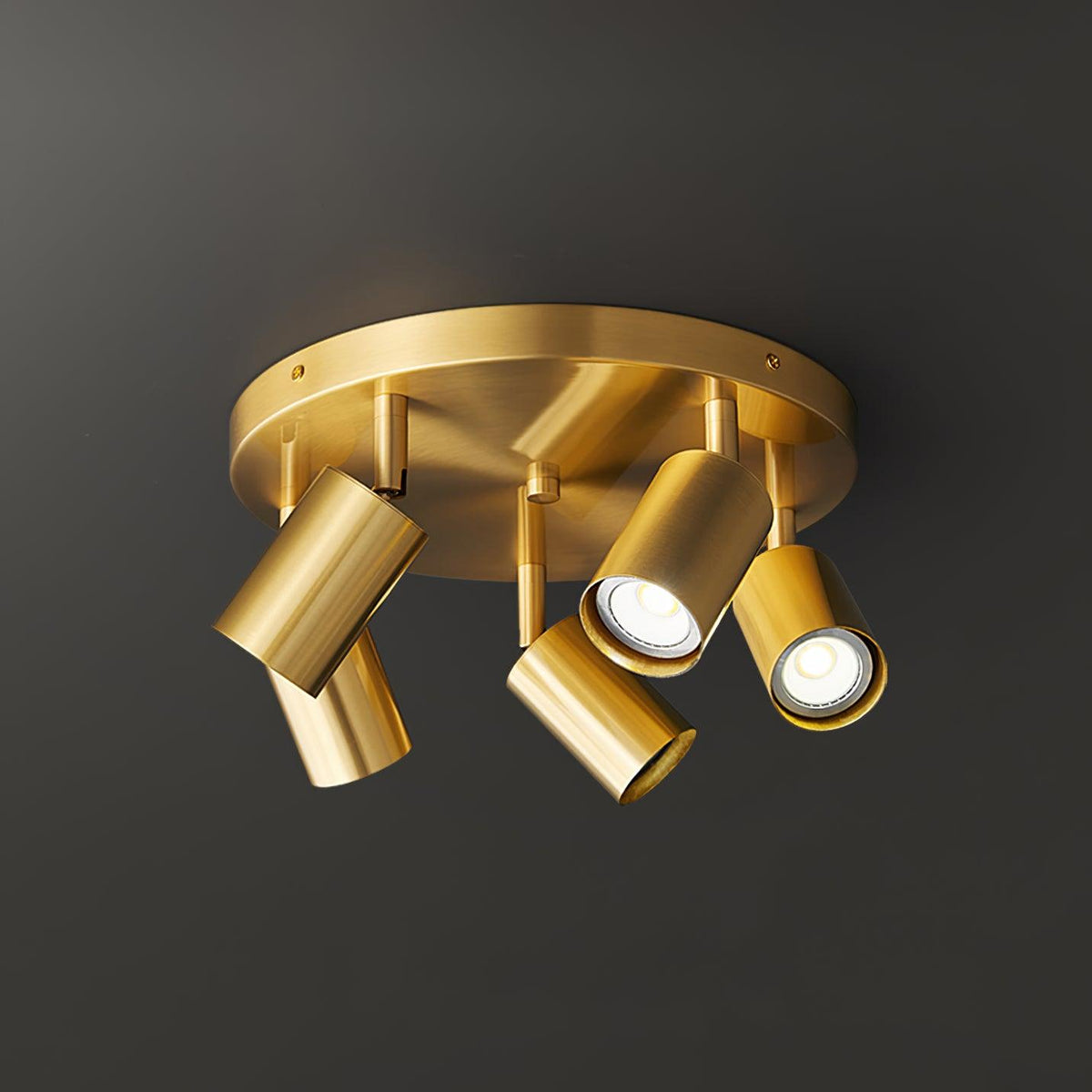 Ceiling Light Hugo Hotspot LED-Lighting > Ceiling Lights-casanuva-5 heads 30cmx15cm-Brass-casanuva