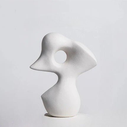 Ceramic Abstract Decorative Sculpture-Home Decor > Sculptures & Figurines-casanuva-White Abstract-casanuva