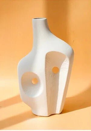 Ceramic Abstract Decorative Sculpture-Home Decor > Sculptures & Figurines-casanuva-White Smooth-casanuva