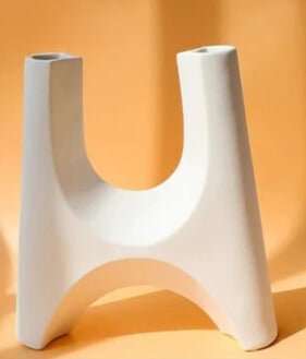 Ceramic Abstract Decorative Sculpture-Home Decor > Sculptures & Figurines-casanuva-White Twist-casanuva