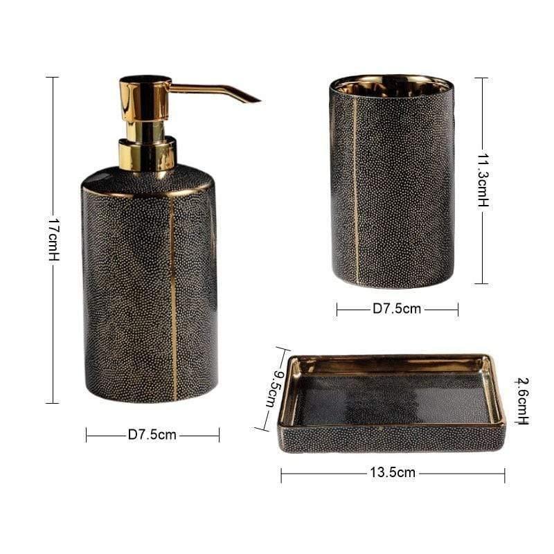 Ceramic Bathroom Accessories Set for Elegant Organization-Bedding & Bath > Bathroom Accessories-casanuva-casanuva