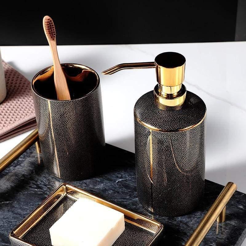 Ceramic Bathroom Accessories Set for Elegant Organization-Bedding & Bath > Bathroom Accessories-casanuva-casanuva