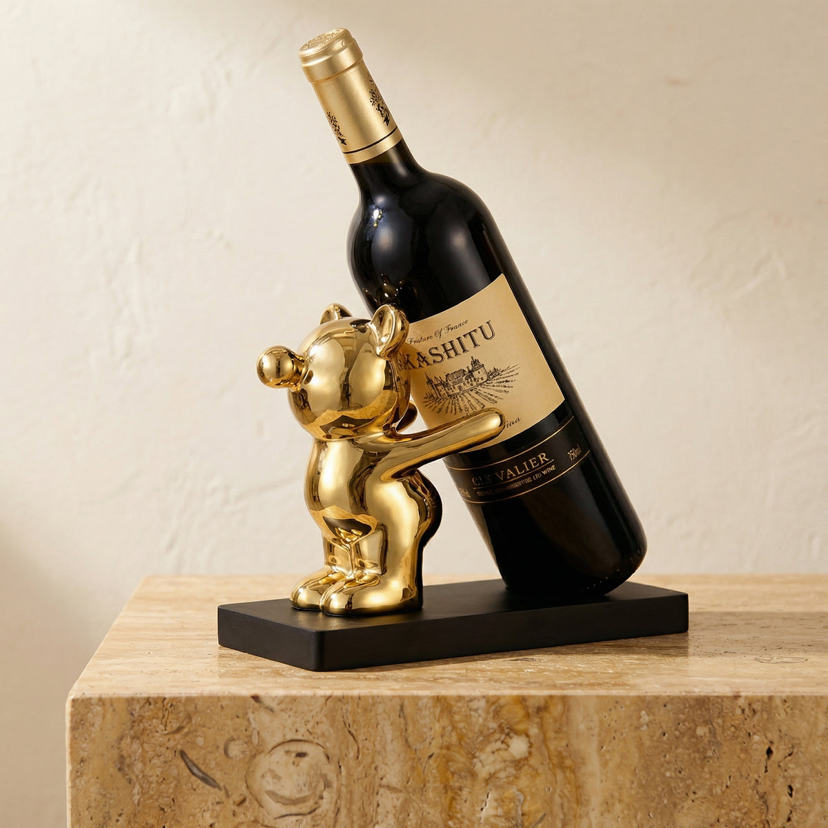 Ceramic Bear Wine Rack for Stylish Bottle Storage-Home Decor > Decorative Accessories-casanuva-casanuva