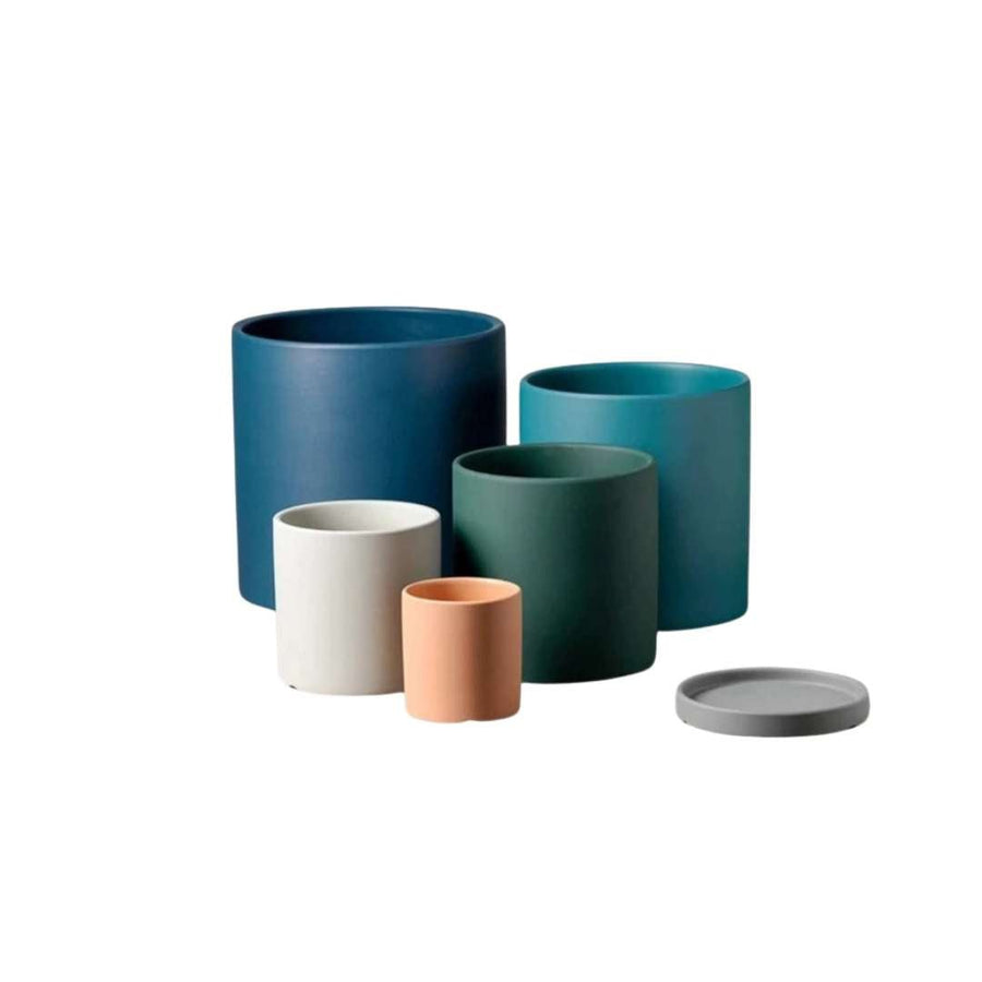 Ceramic Flowerpot with Saucer Elegant Design-Home Decor > Decorative Accessories-casanuva-casanuva