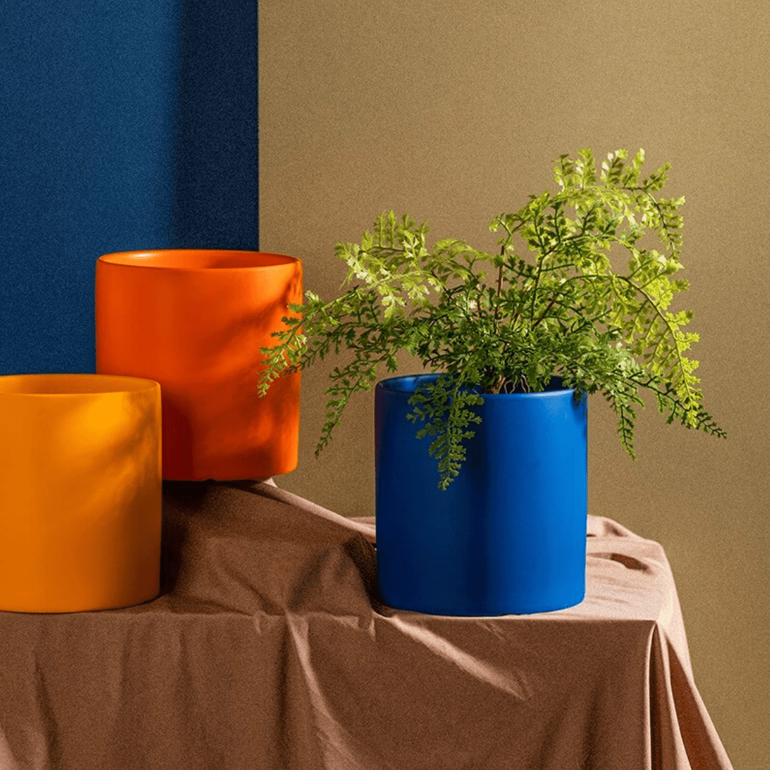 Ceramic Flowerpot with Saucer Elegant Design-Home Decor > Decorative Accessories-casanuva-casanuva