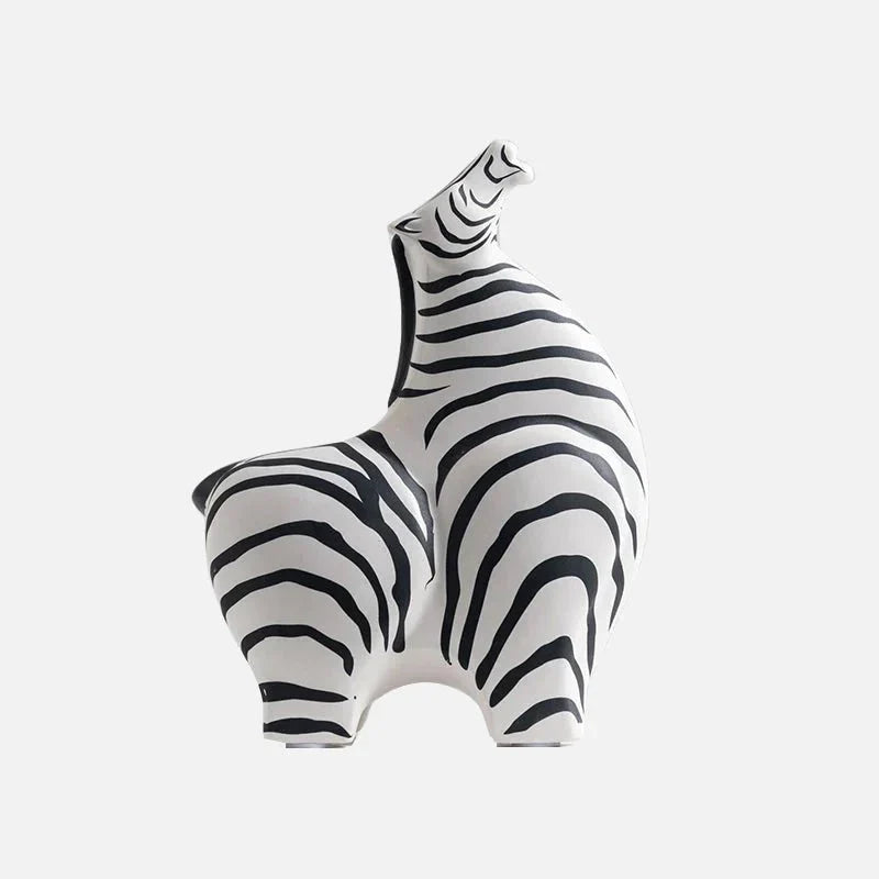 Ceramic Safari Animal Sculpture-Home Decor > Sculptures & Figurines-casanuva-Zebra-Up-casanuva