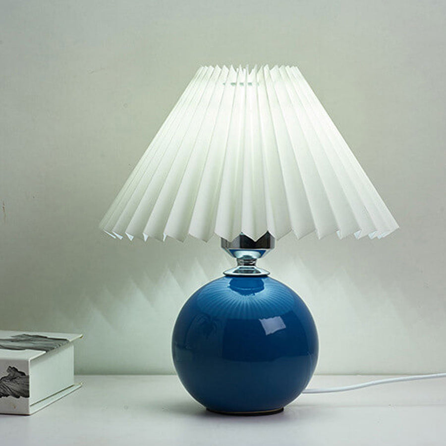 Ceramic Table Lamp with Fabric Shade in Multiple Colors-Lighting > Table Lamps-casanuva-casanuva