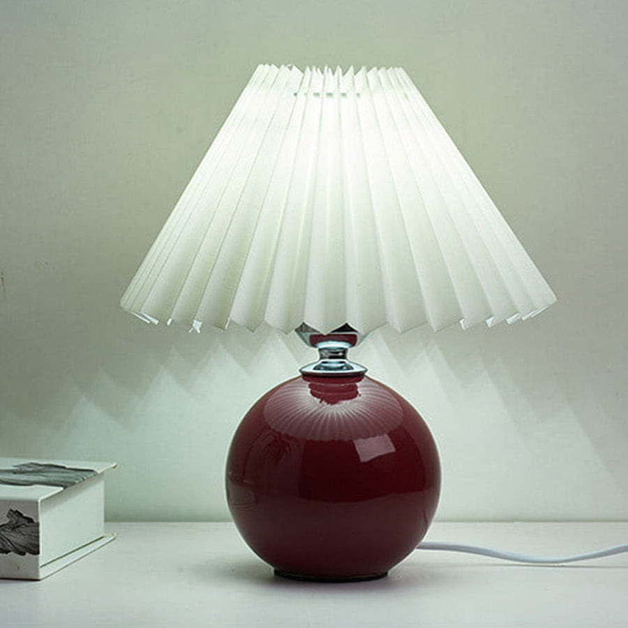 Ceramic Table Lamp with Fabric Shade in Multiple Colors-Lighting > Table Lamps-casanuva-casanuva