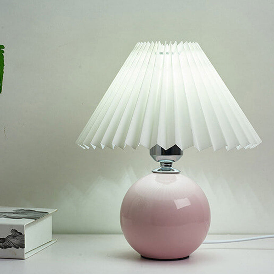 Ceramic Table Lamp with Fabric Shade in Multiple Colors-Lighting > Table Lamps-casanuva-casanuva