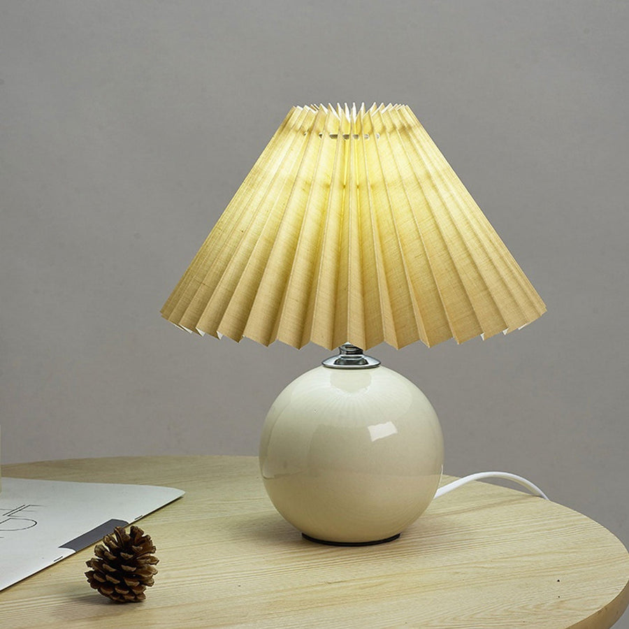 Ceramic Table Lamp with Fabric Shade in Multiple Colors-Lighting > Table Lamps-casanuva-casanuva