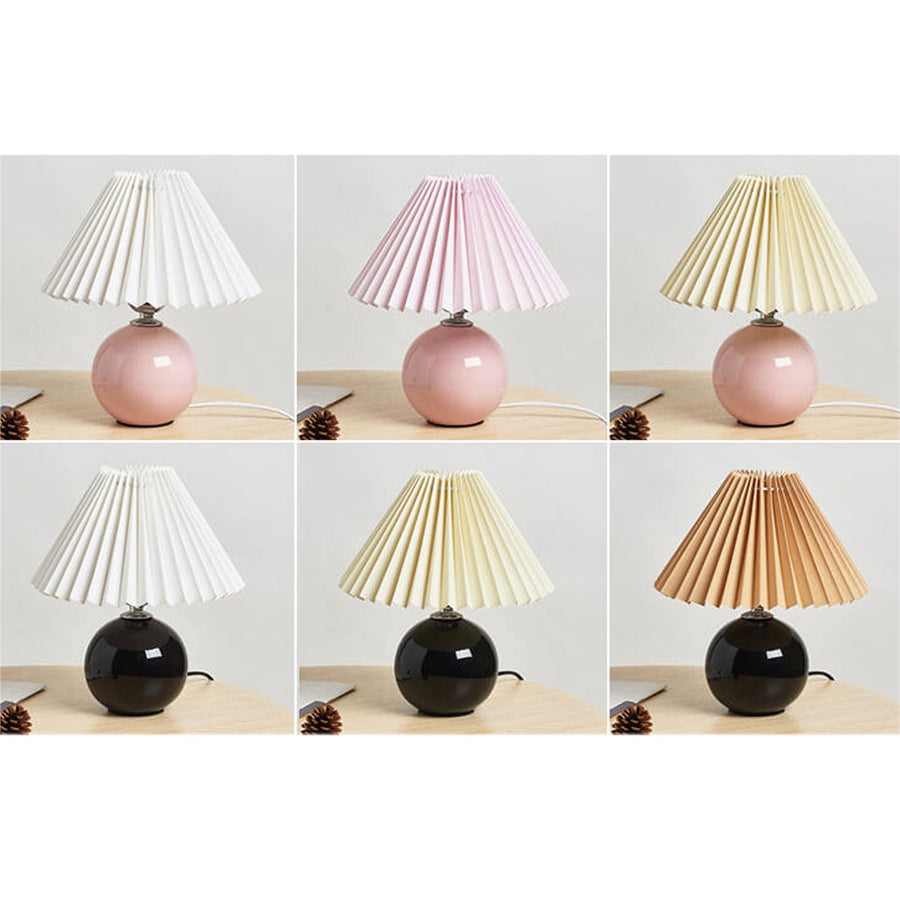 Ceramic Table Lamp with Fabric Shade in Multiple Colors-Lighting > Table Lamps-casanuva-casanuva