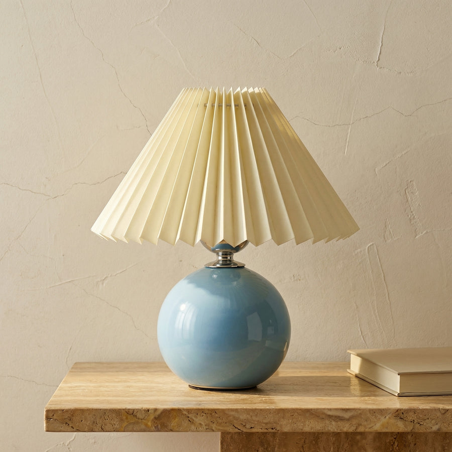 Ceramic Table Lamp with Fabric Shade in Multiple Colors-Lighting > Table Lamps-casanuva-casanuva