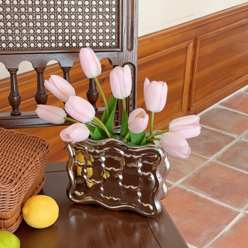 Ceramic Tulip Vase Set-Home Decor > Vases-casanuva-casanuva